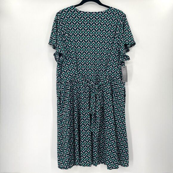 Lane Bryant Womens Dress Size 18/20 Lena Surplice Flutter Sleeve Knee Length - Picture 5 of 10